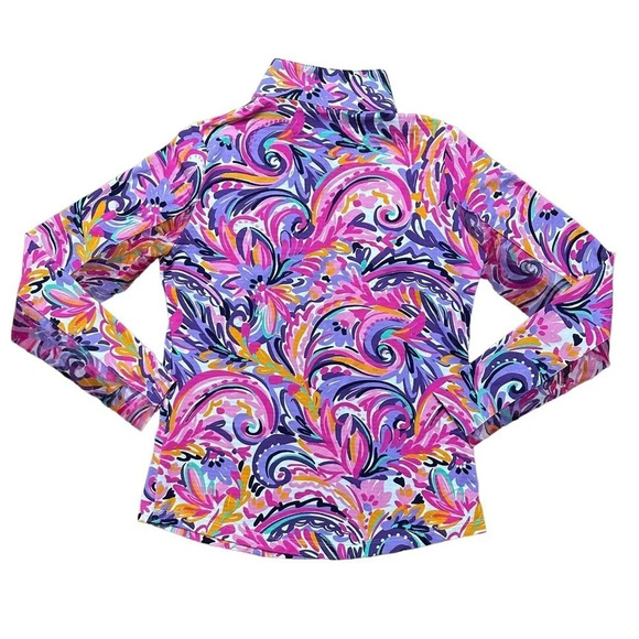 IBKUL Aubrey Mock Neck Top Long Sleeve Zip Pullover. Sz: XS - Picture 6 of 6